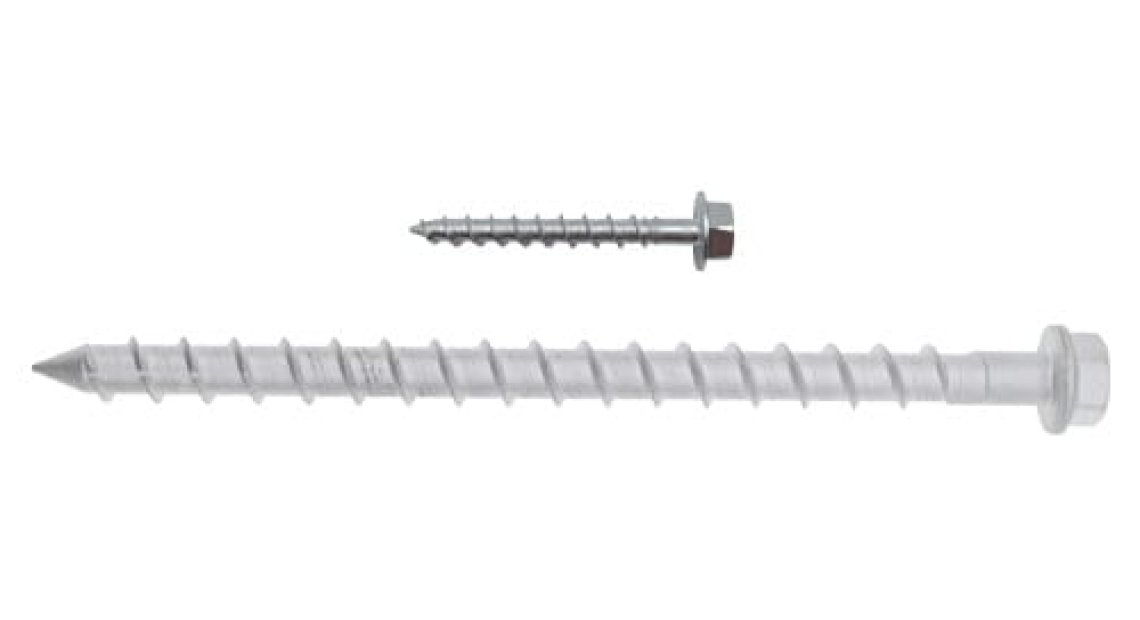 Más tamaños de pernos de tornillo para concreto galvanizados de cabeza con brida