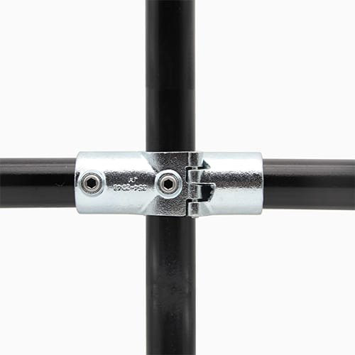 Conector de Barandilla Galvanizado 119A Acoplamiento de Cruz de Dos Bocas1